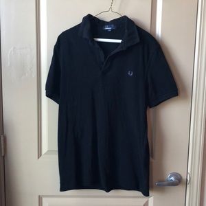 Fred Perry black short sleeve shirt